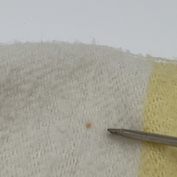 Vintage Esmond Baby Blanket 100% Acrylic Pink Blue Yellow Stripes 28” X 37” READ - Picture 4 of 6